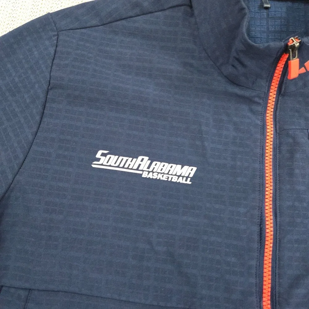 Adidas South Alabama Jaguars Sweatshirt Men XL Blue Windready Basketball 1/4 Zip